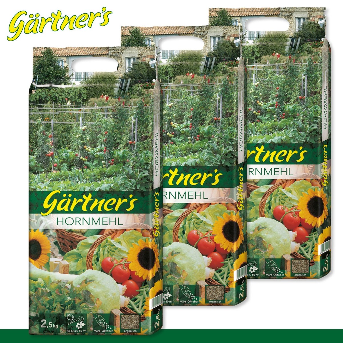 Grtner's Hornmehl 3 x 2,5 kg organischer Stickstoffdnger Nhrstoffe  Pflege | eBay