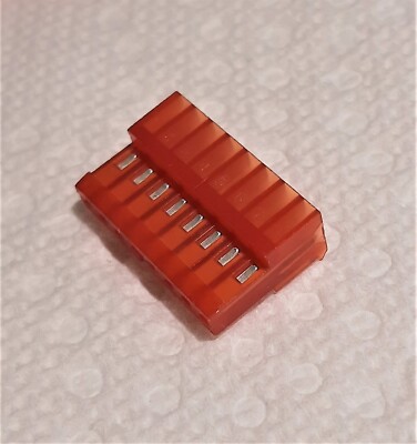 10-Pc of TE AMP 3-640440-8 MTA-100 8 Position Red Closed End 22 AWG Free-Hanging