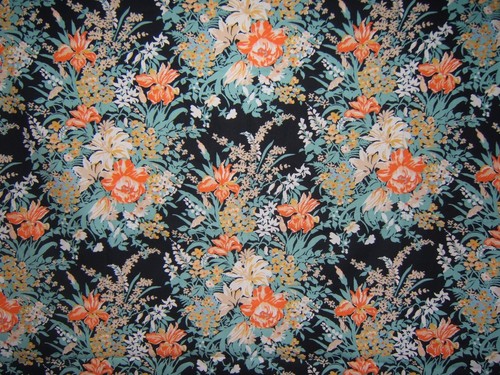 Waverly, Milady, Floral, BTY, Color Multi on Black - Picture 2 of 2