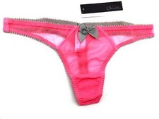 Love Claudette Dessous Thong Hot Coral Pink Bikini Panty Briefs Women's Lingerie
