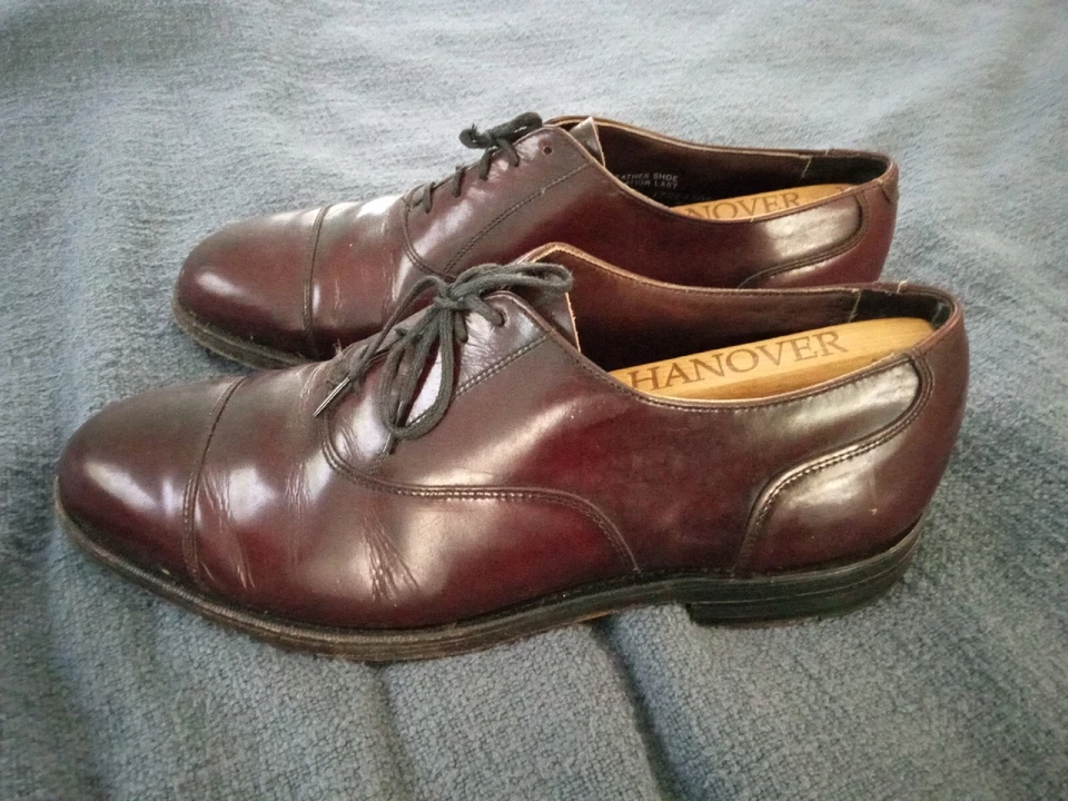 Hanover Masterflex Cereza Oscura Cuero de becerro Genuino Wigtip Oxford Talla 10 Foto 4 de 4