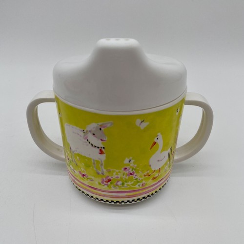 MACKENZIE CHILDS LAMB FLORAL MELAMINE DINNERWARE SET TODDLER 3 PC SET - Picture 16 of 20
