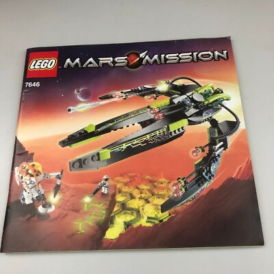 Lego Mars Mission 7646 ETX Alien Mothership Assault Instruction Manual Very Good