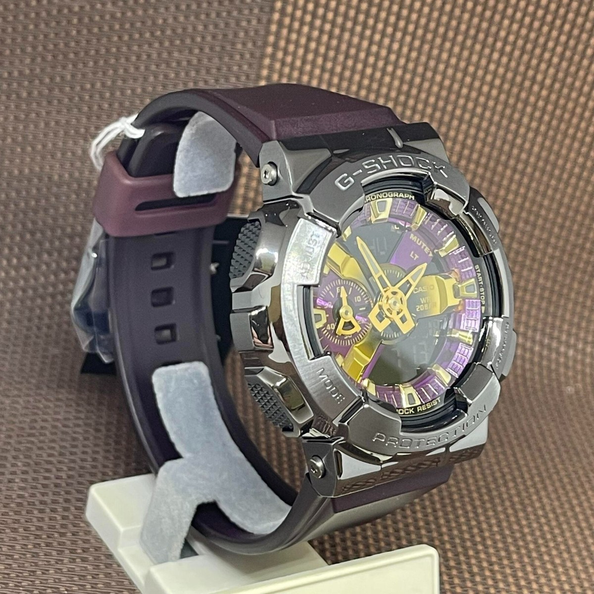Casio G-Shock GM-110CL-6A Purple Resin World time Stopwatch Alarm