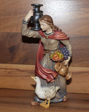 Krippenfigur Kostner Krippe - Hirtin / Wasserträgerin 16cm Holz geschnitzt - NEU