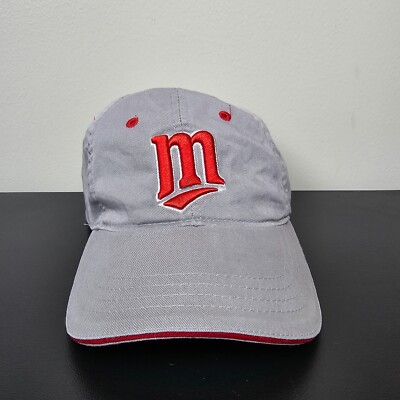 Minnesota Twins Hat Cap Mens Strap Back Grey M Logo Baseball