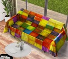 3D Buntes Karo Q10914 Sofabezug Hochelastisch Lounge Couchbezug Schonbezug Couch
