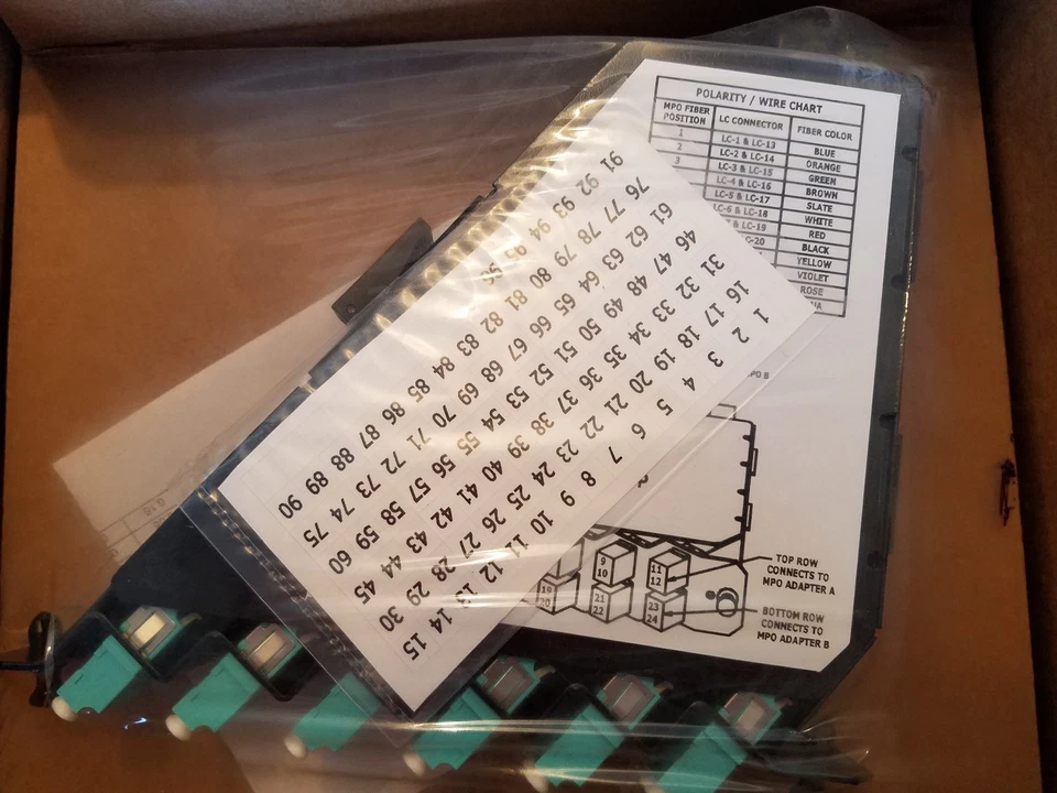 TFP-24MPLDQ2 MPO-LC 24-Fiber 12 LC MM OM3 Left Angle Adapter Cassette - Image 4 of 4
