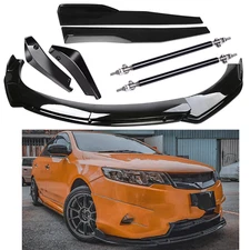 For Kia Forte Front Bumper Lip Splitter Spoiler Body Kit Side Skirt Glossy Black