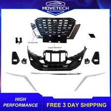 Complete Front Bumper Cover Kit w/ Grille & Molding For 2021-2023 Nissan Kicks