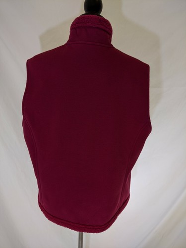 Lands End Women's Fleece Vest Sz Large 14-16 Pink Fuschia Thick Fleece Pockets - Picture 3 of 11
