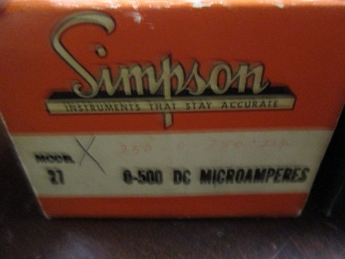 Vintage Simpson direct current microamperes gauge new in box - Picture 3 of 3