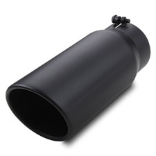 Bolt On Diesel Exhaust Tip 5 Inlet 6 Outlet 15inch Long Black Stainless Steel