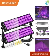 100W Dual Black Light Bars 385-400nm - Perfect for Halloween and Parties