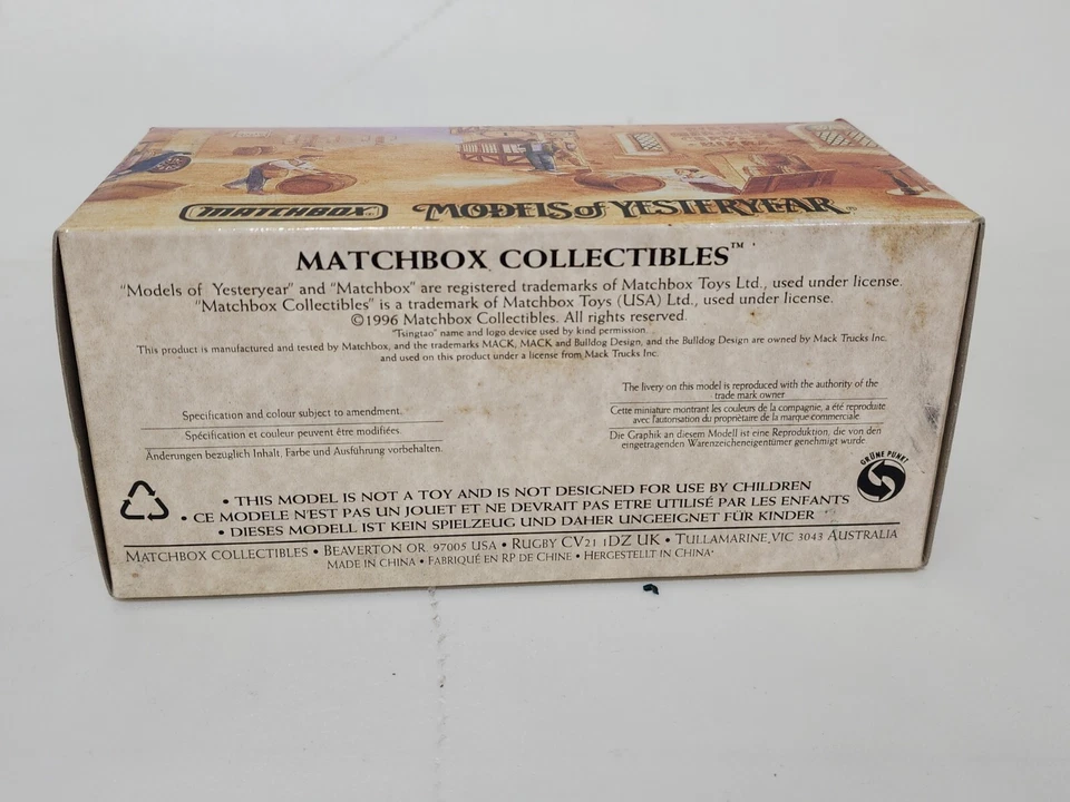 Camión Matchbox 1920 AC Mack Tsingtao cerveza diecast camiones modelos de antaño Foto 4 de 4