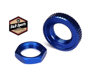 Traxxas 8345 -  Aluminum Servo Saver Nuts, Hex, Serrated, Blue
