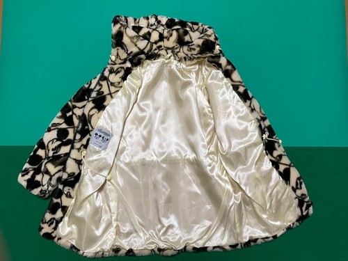 Disney x Apparence PARIS Hooded Fur Coat White Black Free Size Made in France - Picture 3 of 9