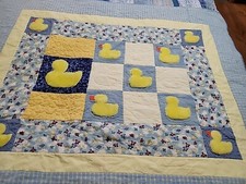 Lucky Duck Baby Quilt Interfaith Quilters Longmont, Colorado Machine Stitched