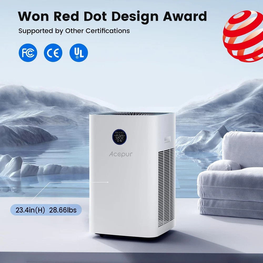 Air Purifier for Large Rooms up to 3532 sq ft, Smart WiFi HEPA Filter with Ad...