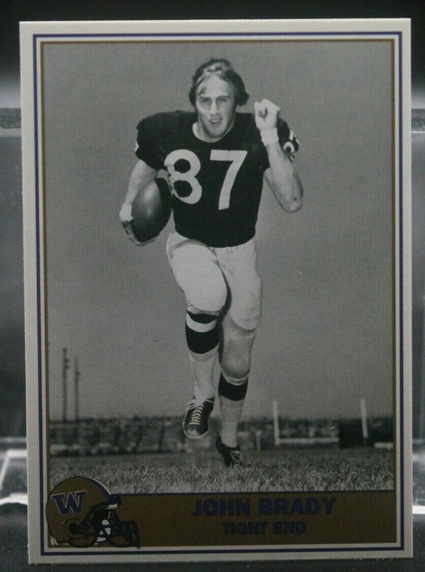 John Brady #88 - 1992 Pacific Washington Huskies Football Greats 