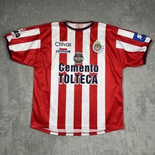 VTG Chivas de Guadalajara Mexico 2000s Futbol Soccer Jersey Mens XL - Minor Hole