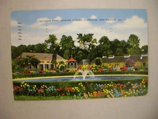 VINTAGE LINEN POSTCARD AUDUBON PARK & CLUBHOUSE NEW ORLEANS LOUISIANA 1949