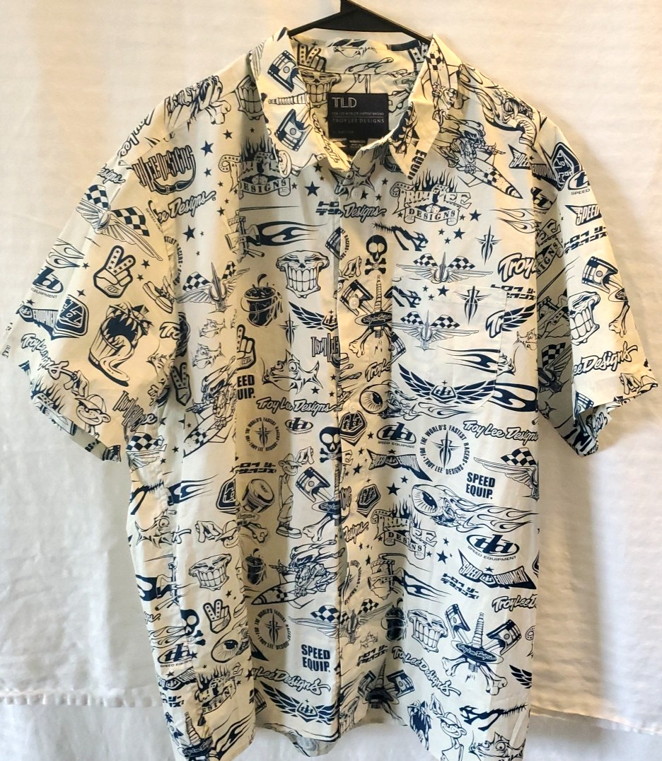 Troy Lee Designs Button Collar Pattern Shirt Men'… - image 2