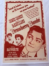 1957 Strawberry Blonde Original 27x41 Movie Poster Rita Hayworth James Cagney