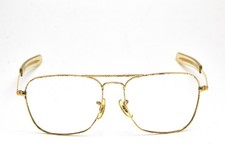 🤓 vintage occhiali RAY BAN CARAVAN PILOT 58mm oro metallo B&L USA 90s👓Unisex