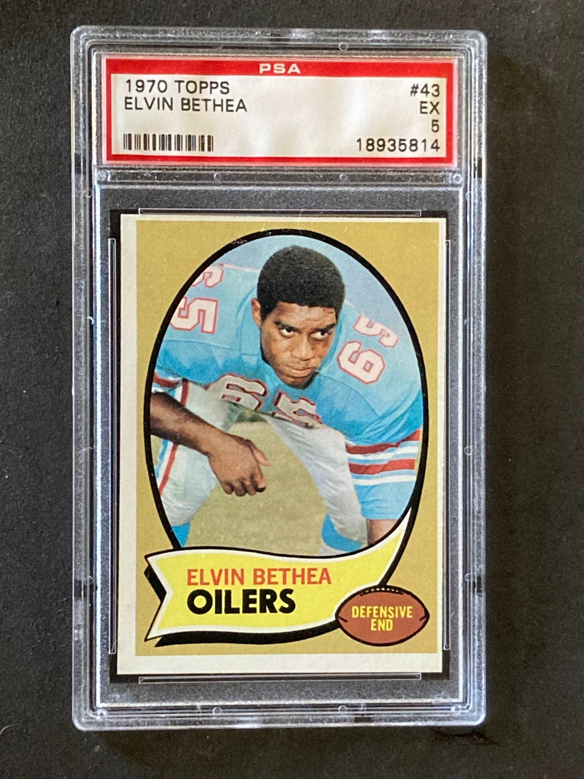 1970 Topps #43 Elvin Bethea PSA 5