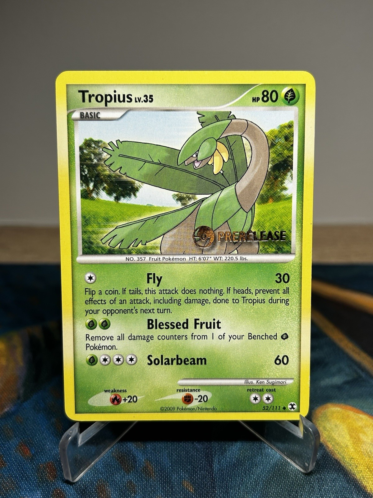 Tropius Prerelease Stamped 52/111 2009 Pokemon TCG DP Rising Rivals Promo Card