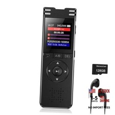 128GB Digital Voice Recorder with Playback Upgraded Voice Activated Recording