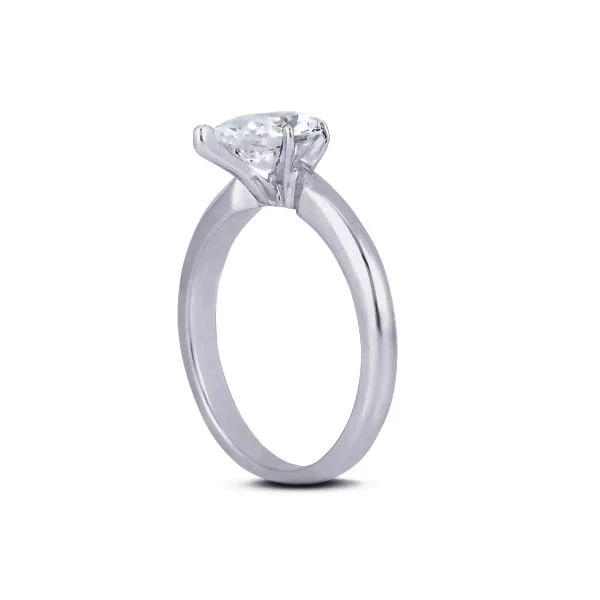 Anillo clásico de 14 k con alianza de boda de diamantes naturales en forma de pera 1 1/4 quilate D VS2 Foto 2 de 3