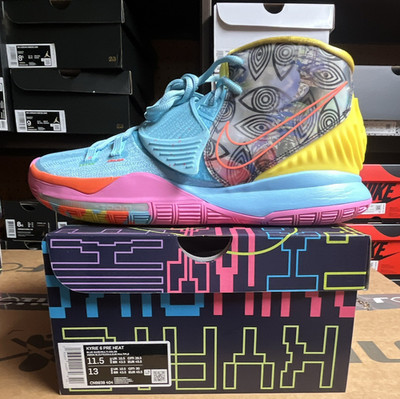 Nike Kyrie 6 Preheat Miami Multicolor Mid Top Basketball Sneaker CN9839-404