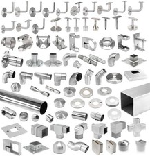 Geländerzubehör Rundrohre Flansch Rohrverbinder Handlaufhalter Endkappen V2A