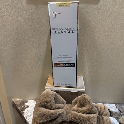 IT Cosmetics Confidence Cleanser - 5oz W/ Free Headband NIB Anti-Aging