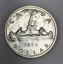 1959 Canadian Silver Dollar UNC