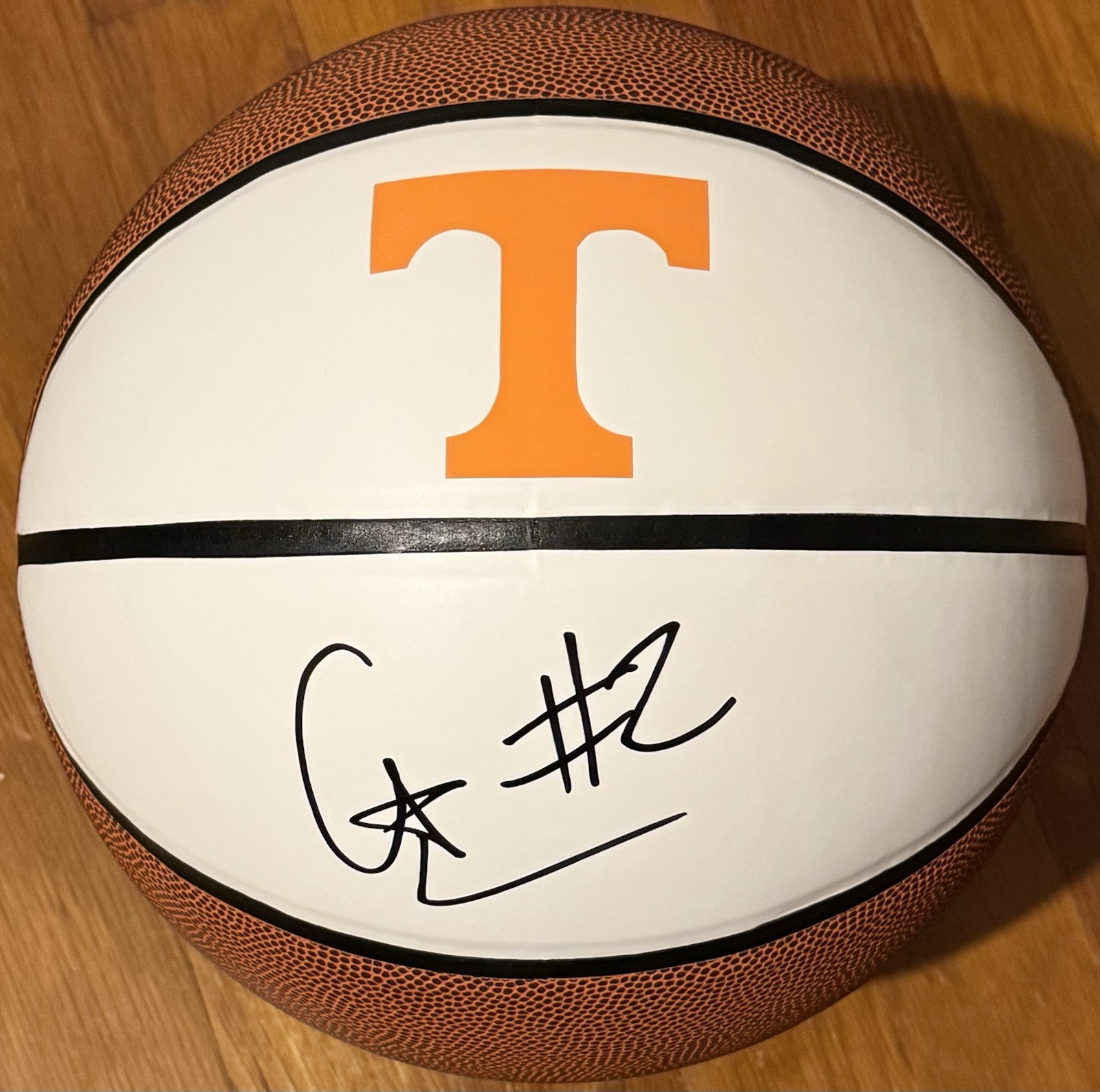 Chaz Lanier Autographed Signed Tennessee Volunteers Logo Basketball JSA COA 