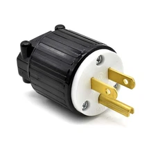 Straight Electrical Plug 3 Wire, 15 Amps, 125V, NEMA 5-15P  - YGA019