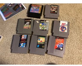 Vintage NES Bundle: Console, 8 Games, Poster, Controller