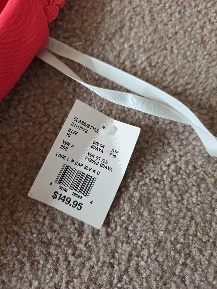 Davids Bridal Womens Size 16 Long Dress Sleeveless F19505 Guava / Off Pinkish - Image 3 of 4