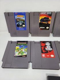 Lotto cartucce giochi Nintendo NES 8 giochi cartucce solo Turtles Knight Rider 