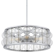Quoizel TRK2823 Terrarock 5 Light 23"W Pendant - Chrome
