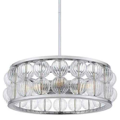 Quoizel TRK2823 Terrarock 5 Light 23"W Pendant - Chrome - Picture 1 of 11