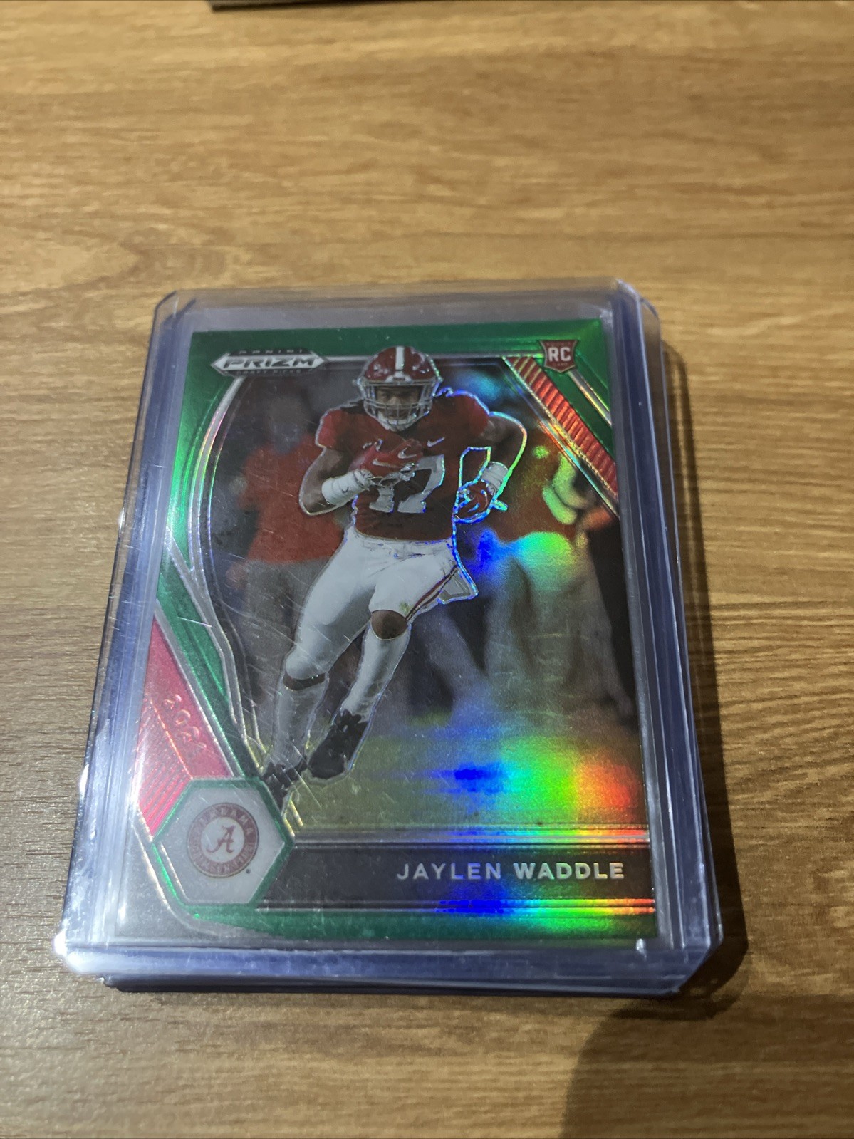 Jaylen Waddle 2021 Panini Prizm Draft Picks Collegiate Green #103