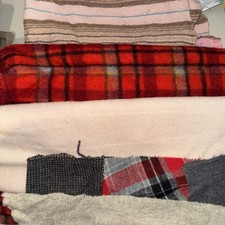 Fabric wool pieces over 2 pounds some felted
