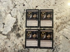 Mtg Diabolic Tutor x4 - Magic the Gathering Diabolic Tutor Playset LP-Played