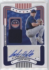 2024 Panini Stars and Stripes Materials Signatures Carter Holton #SM-CH Auto v9t