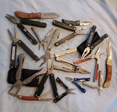 5+ Lb. Pocket Knives, Multi Blade/Multi Tools Bulk Lot TSA