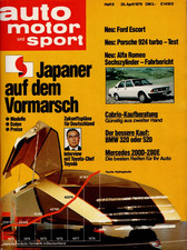 auto motor sport Heft 9 April 1979 Test Porsche 924 Ford Escort Alfa 6 BMW 320